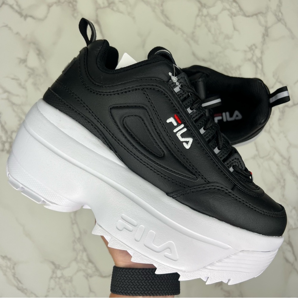 Women’s Fila Disruptor Platform Wedge 🖤 - Picture 2 of 13